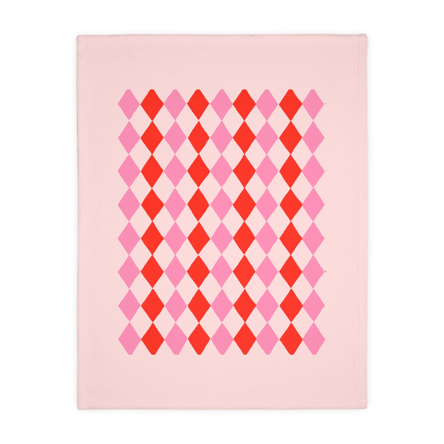 Double-Sided Pastel Argyle Velveteen Throw | Penguin Designs