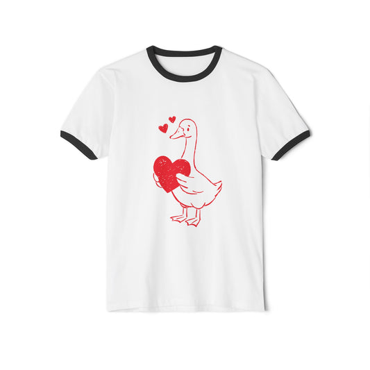 Valentine Goose Ringer Tee