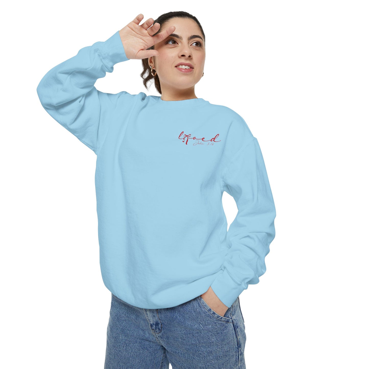 “Loved” Script Sweatshirt