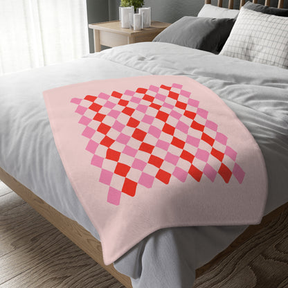 Double-Sided Pastel Argyle Velveteen Throw | Penguin Designs
