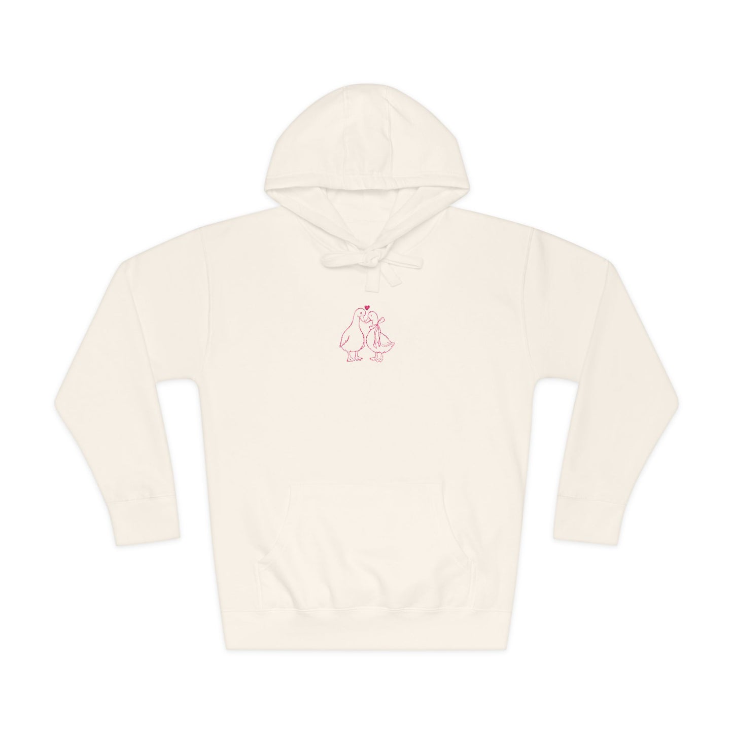 Duck Couple Sketch Hoodie Minimal