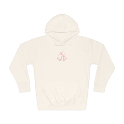 Duck Couple Sketch Hoodie Minimal