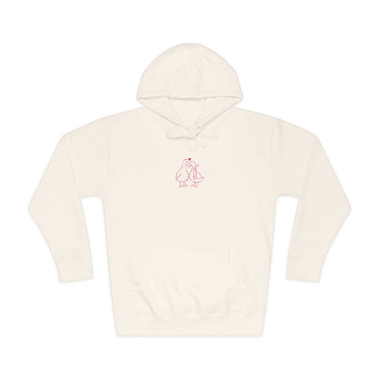 Duck Couple Sketch Hoodie Minimal