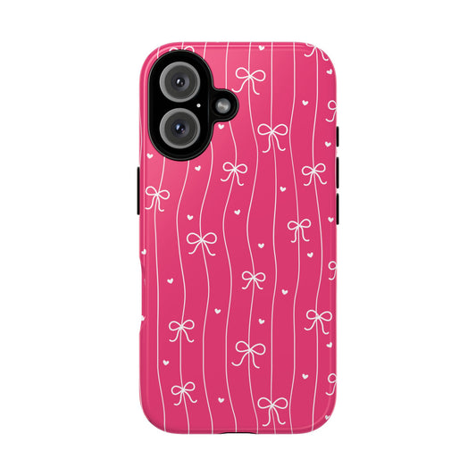Heart & Ribbon Pink Phone Case