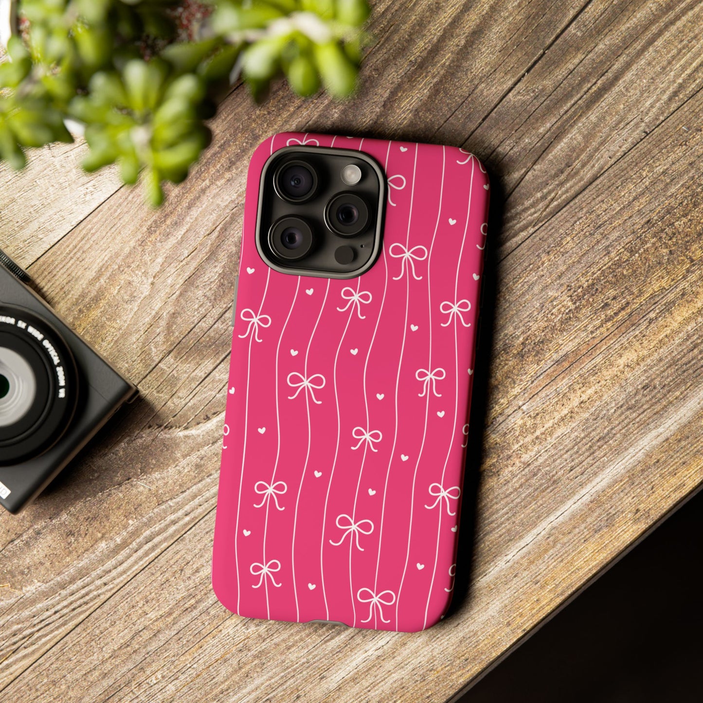 Heart & Ribbon Pink Phone Case