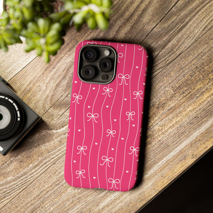 Heart & Ribbon Pink Phone Case