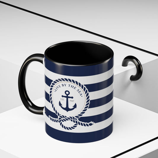 Nautical Striped Accent Mug