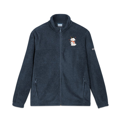 Holiday Fleece Jacket — Snowman Embroidery