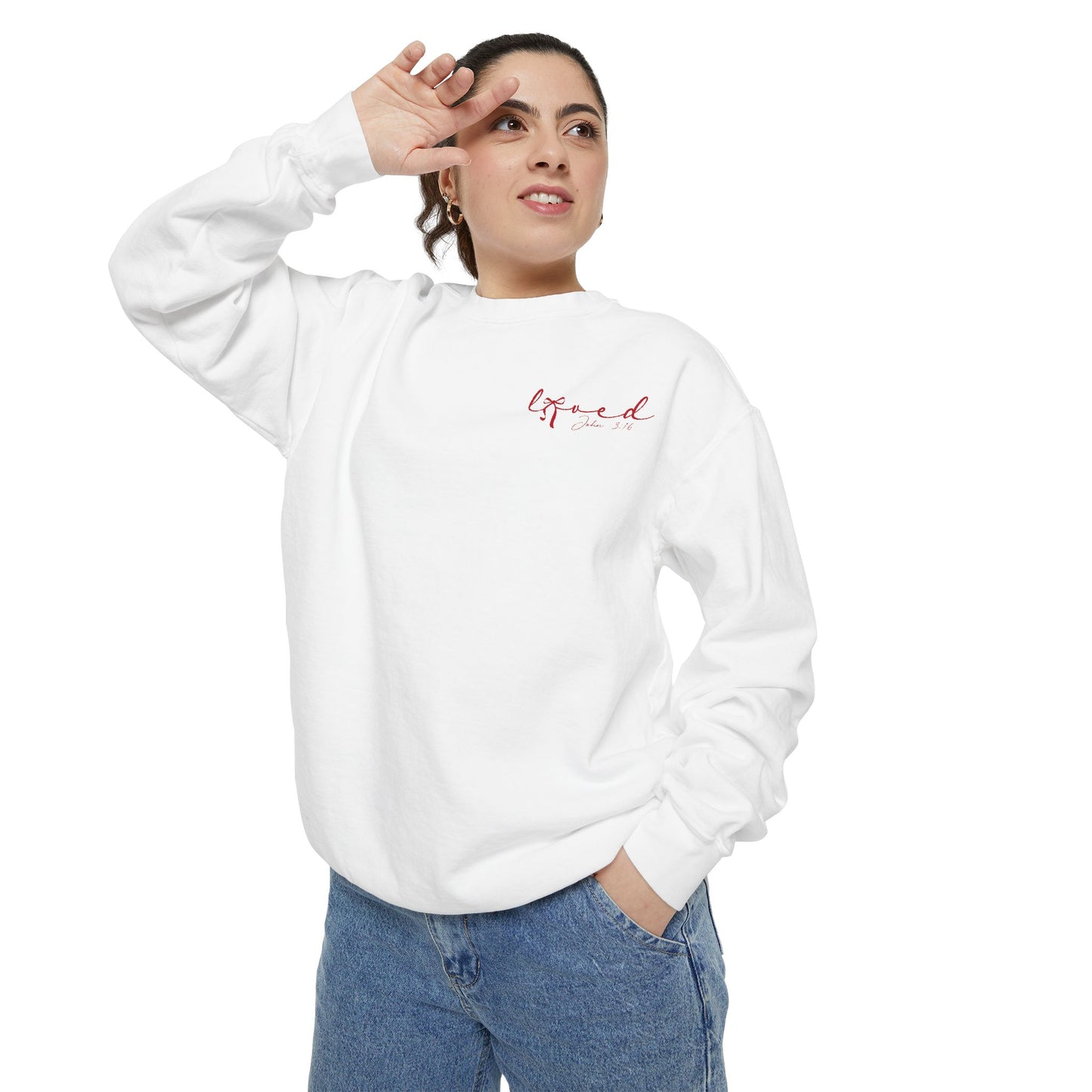 “Loved” Script Sweatshirt