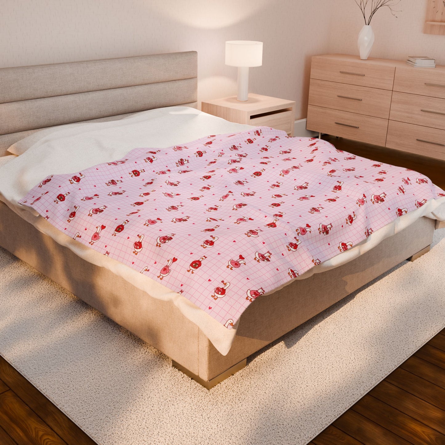 Pink Nutcracker Velveteen Blanket