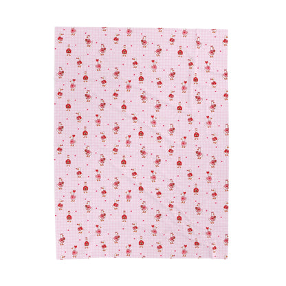 Pink Nutcracker Velveteen Blanket