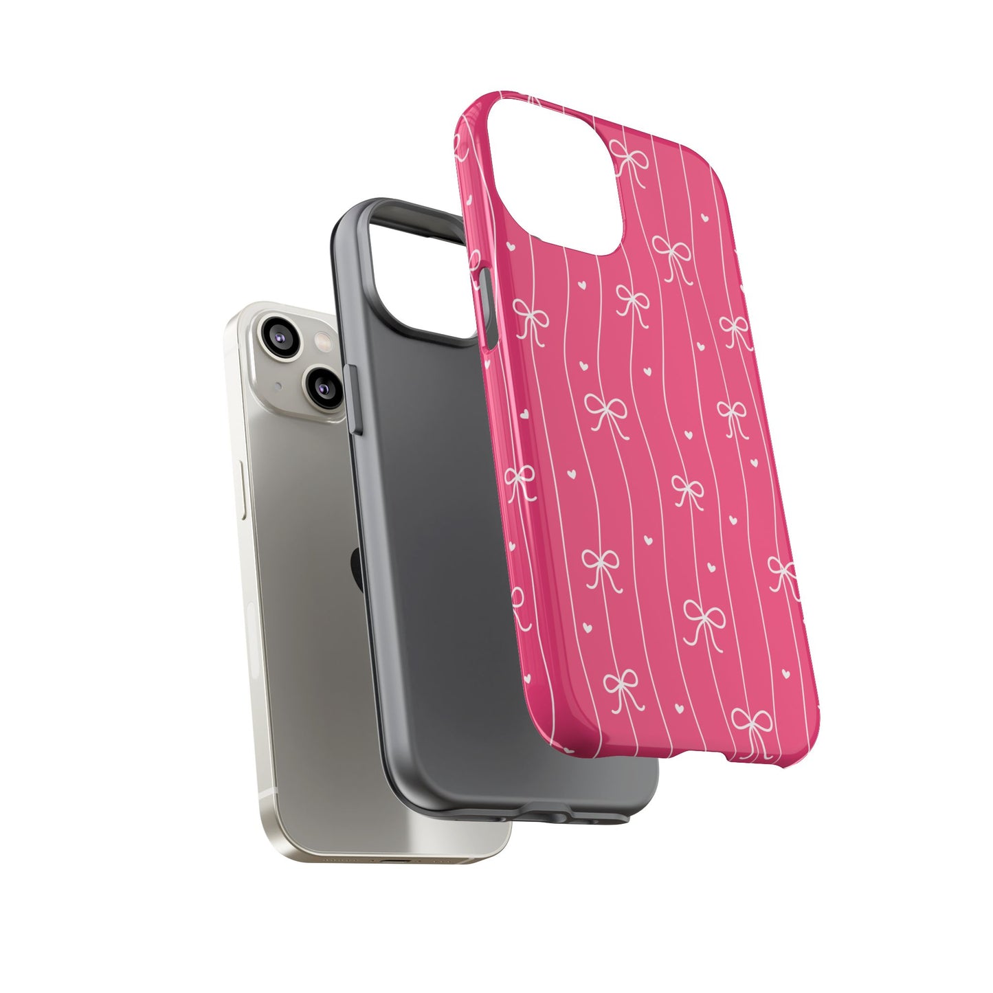 Heart & Ribbon Pink Phone Case