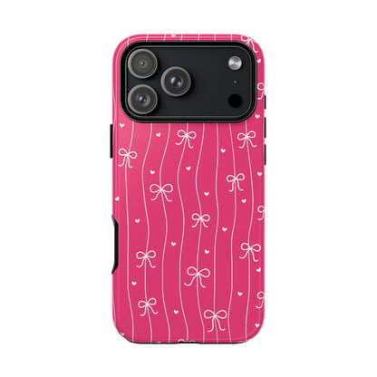 Heart & Ribbon Pink Phone Case