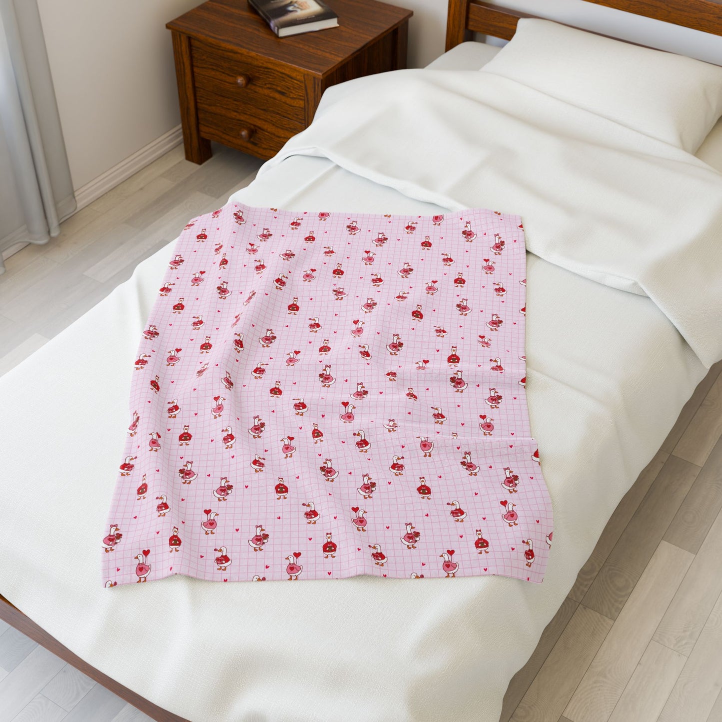Pink Nutcracker Velveteen Blanket