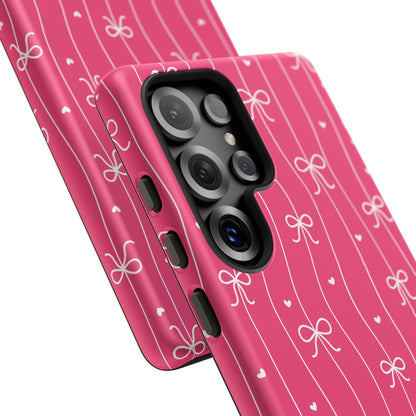 Heart & Ribbon Pink Phone Case