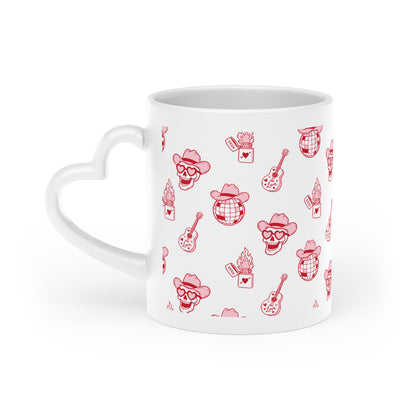 Retro Heart Pattern Mug