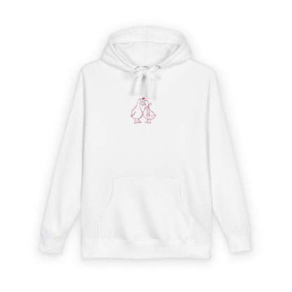 Duck Couple Sketch Hoodie Minimal