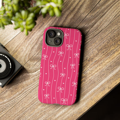 Heart & Ribbon Pink Phone Case
