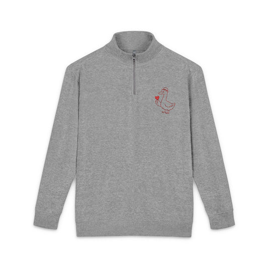 Duck Embroidered Half-Zip Pullover