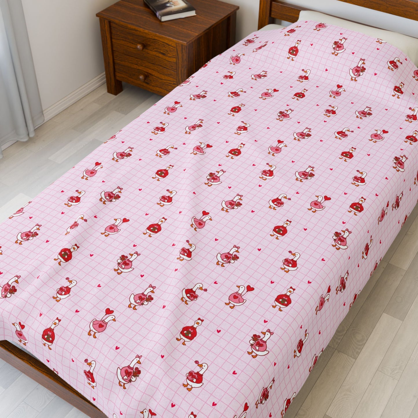 Pink Nutcracker Velveteen Blanket