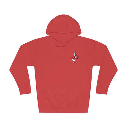 Whimsical Duck Embroidered Fleece Hoodie