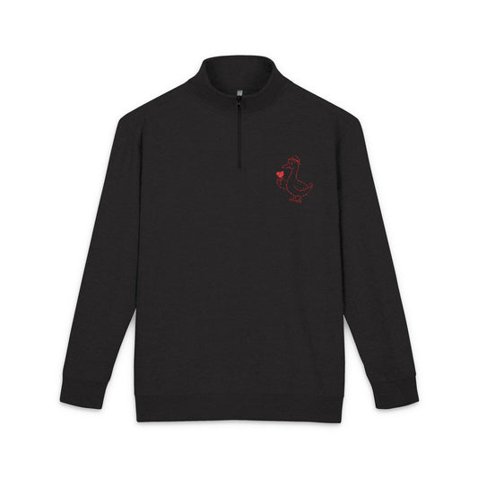 Duck Embroidered Half-Zip Pullover