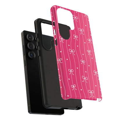 Heart & Ribbon Pink Phone Case