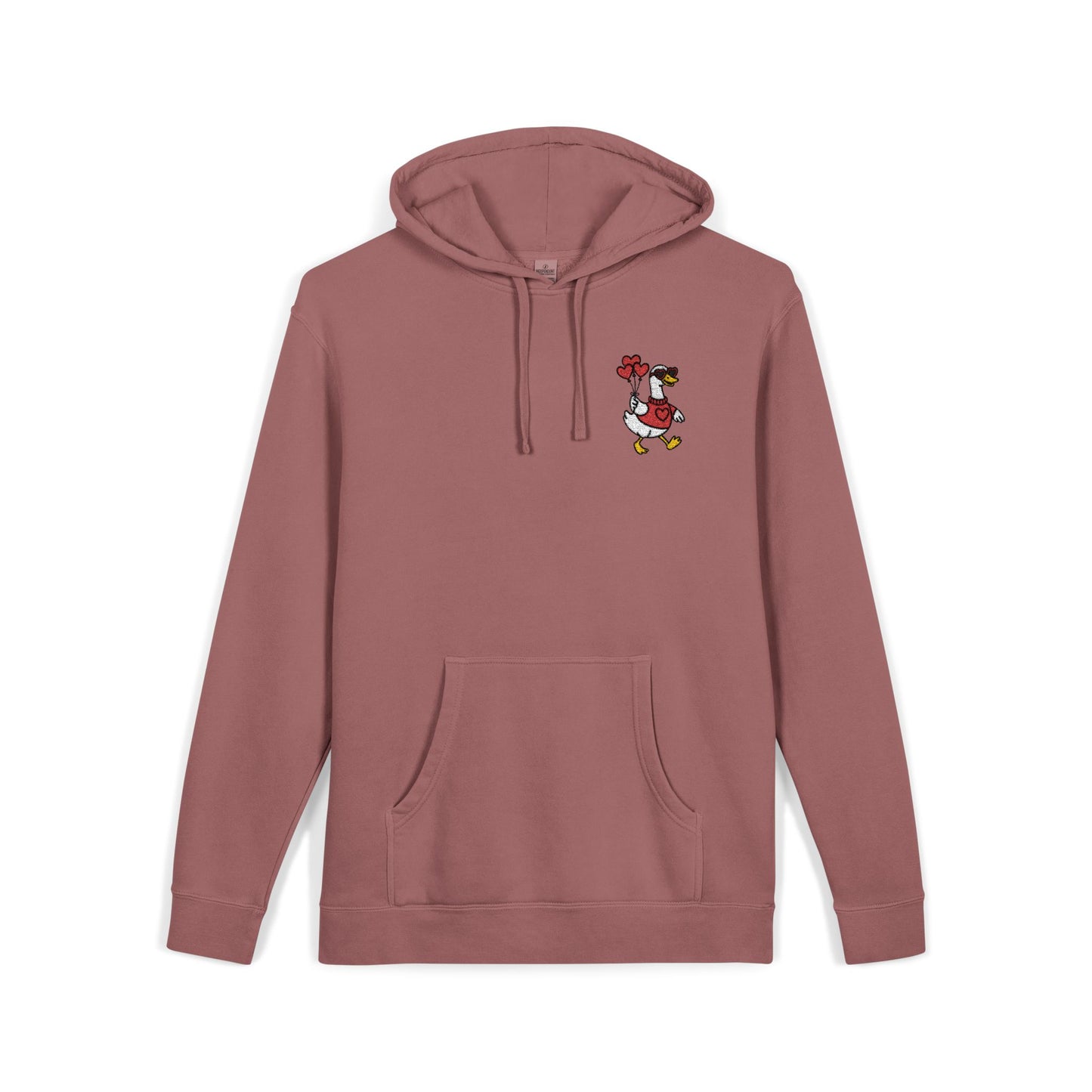Vintage Pigment-Dyed Hoodie Embroidered Duck
