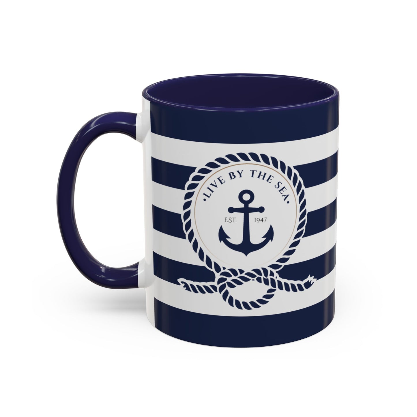 Nautical Striped Accent Mug