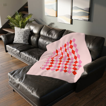 Double-Sided Pastel Argyle Velveteen Throw | Penguin Designs