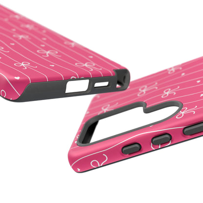 Heart & Ribbon Pink Phone Case