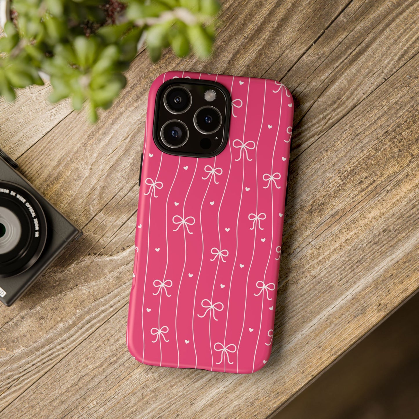 Heart & Ribbon Pink Phone Case