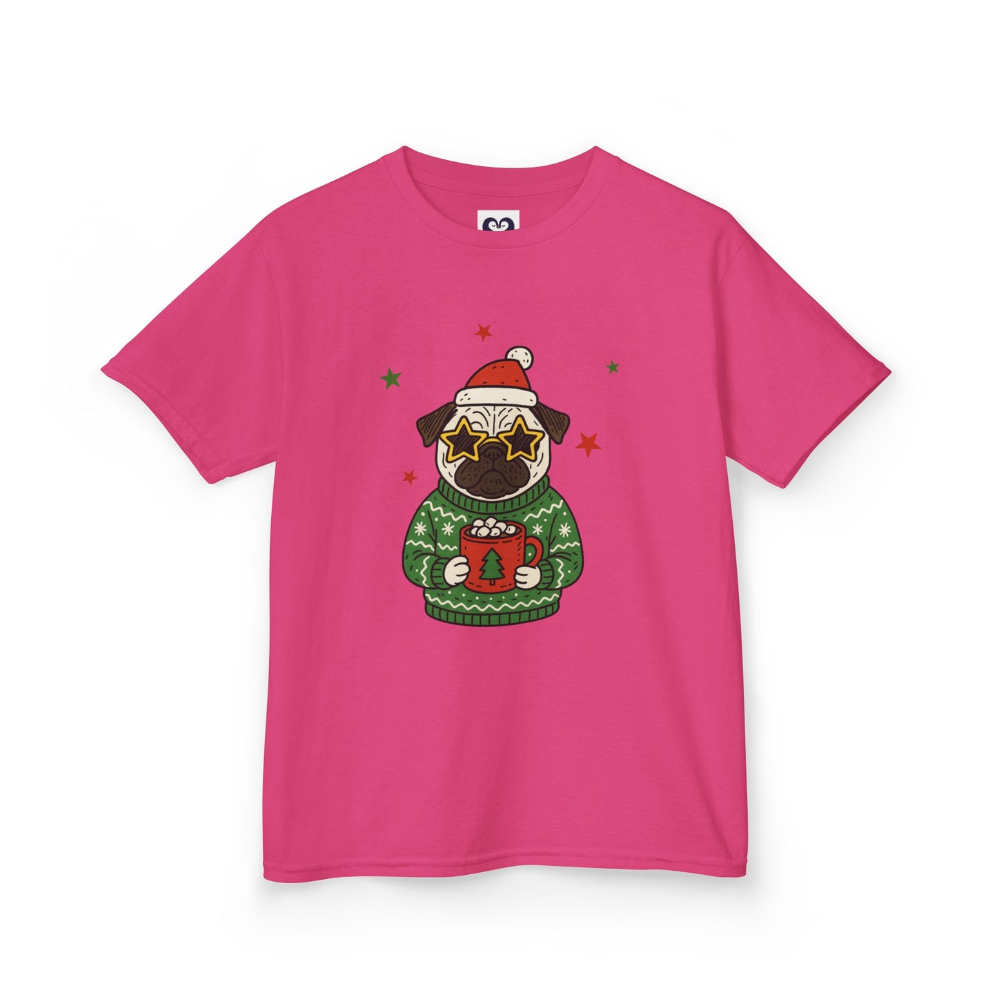 Festive Pug Kids Tee