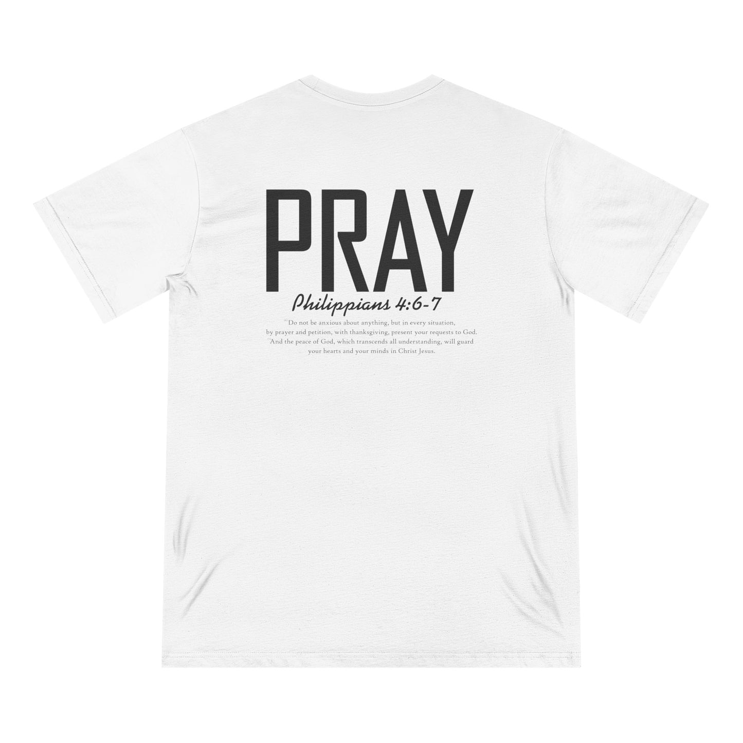 Inspirational Organic Cotton T-Shirt with Biblic Design - 'Pray'
