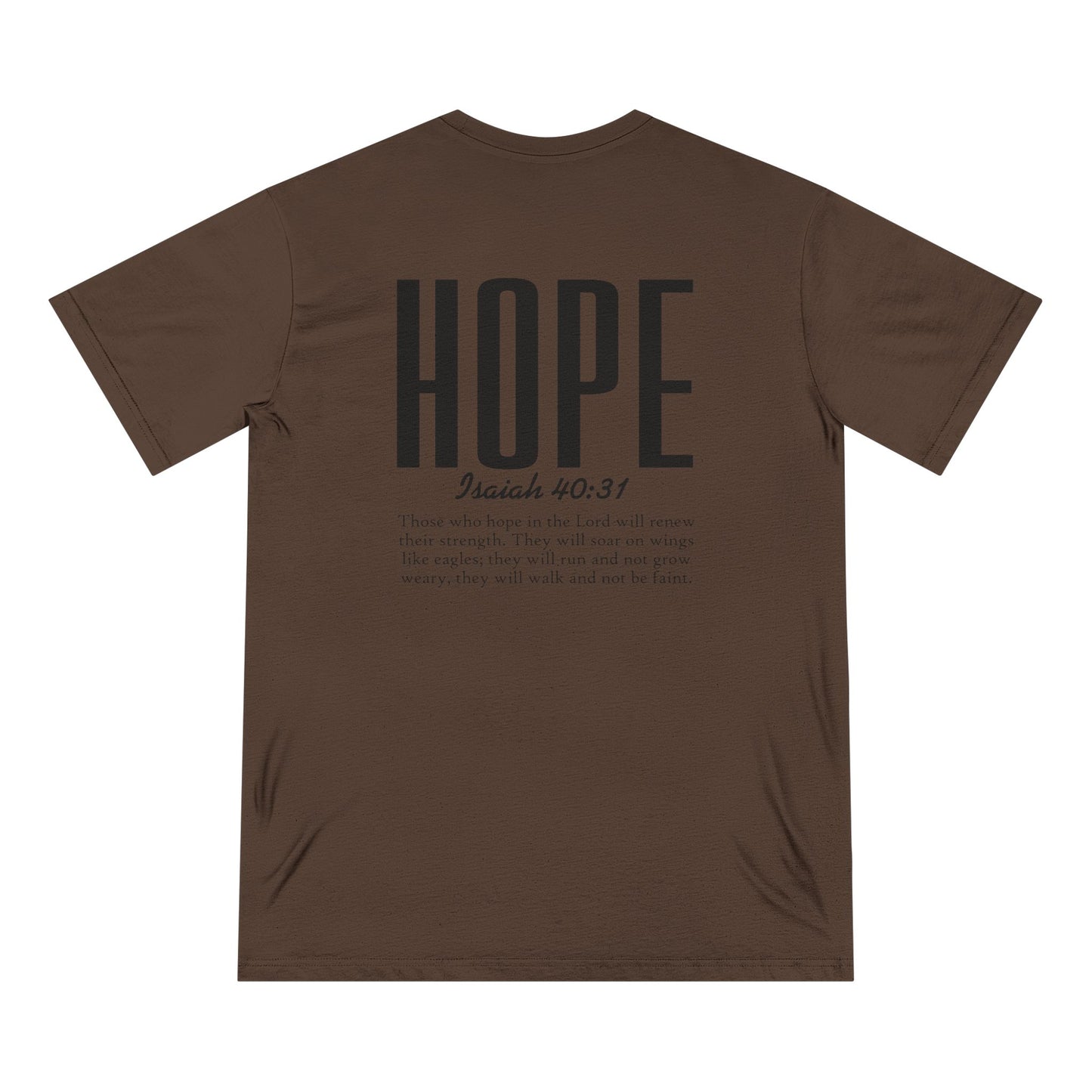 Inspirational Hope Organic Cotton T-Shirt with Biblic Design