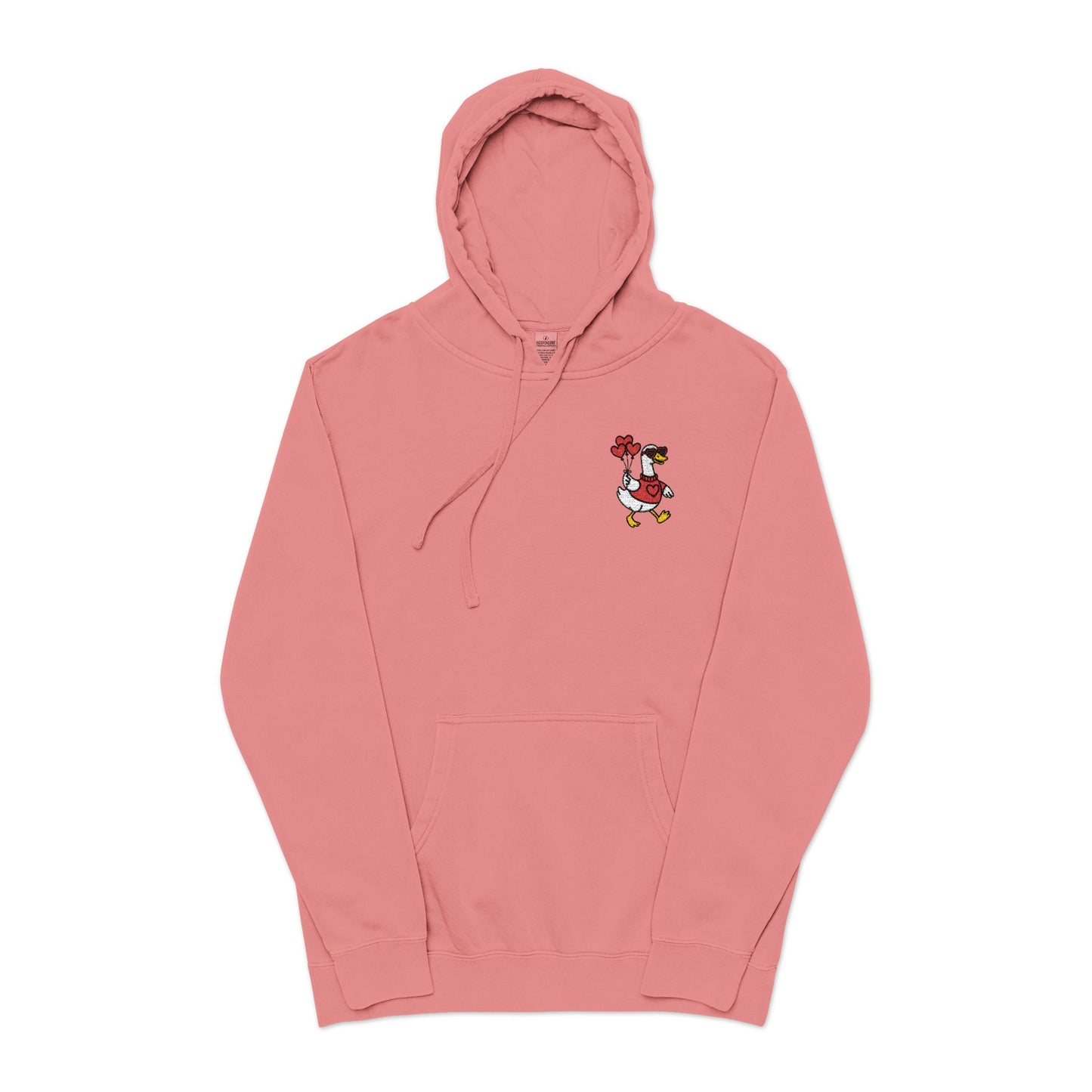 Vintage Pigment-Dyed Hoodie Embroidered Duck